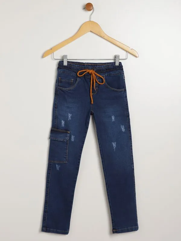 Calça Jeans Juvenil Para Menino - AZUL 10