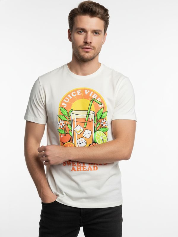 Camiseta Estampada Manga Curta Masculina OFF WHITE P