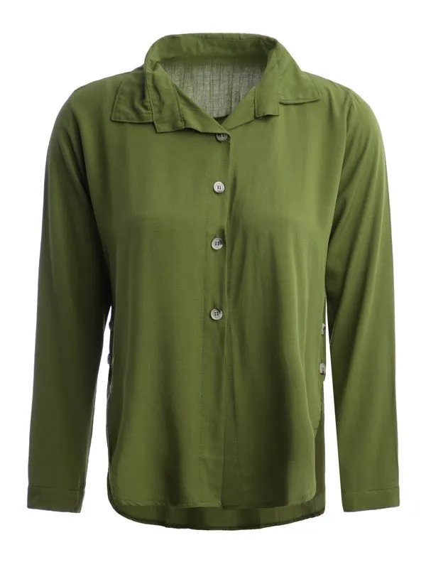 Camisa Alongada Feminina VERDE M