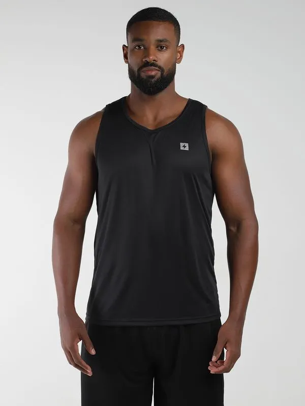 Camiseta Básica Regata Running Masculina PRETO GG