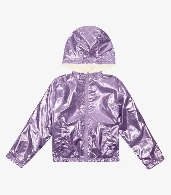 Jaqueta Infantil Feminina Metalizada Trick Nick Roxo 4