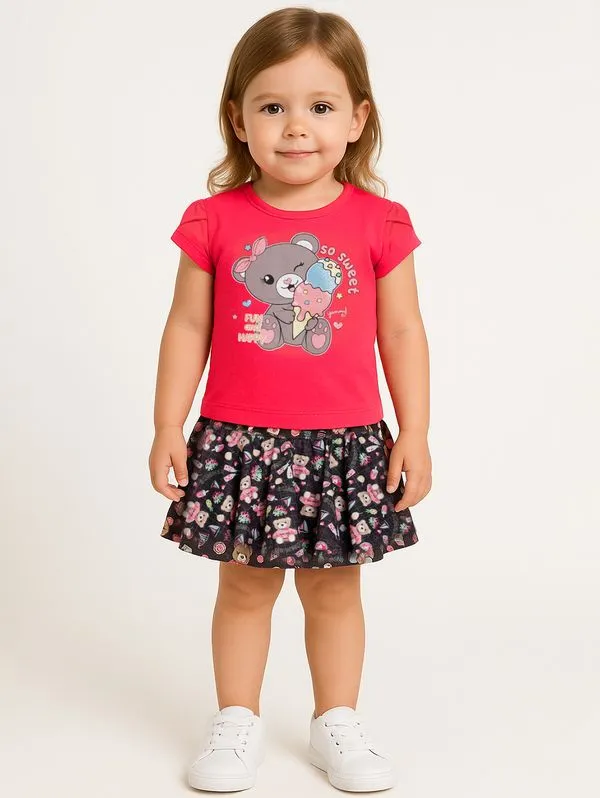 Conjunto Curto Infantil Para Menina - PINK 3