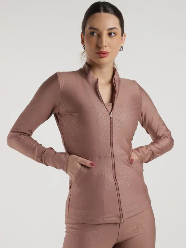 Jaqueta Cirrê Vels Feminina MARROM GG