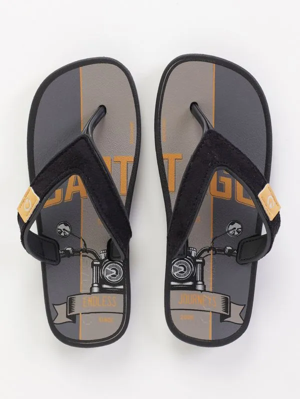 Chinelo Dakar Cartago Juvenil Para Menino - CINZA/PRETO 29