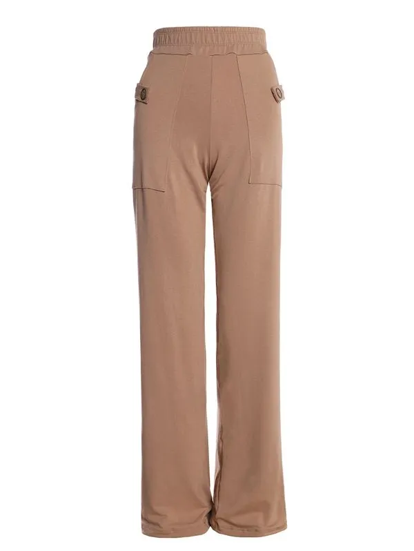 Calça Moletinho Reta Feminina BEGE G