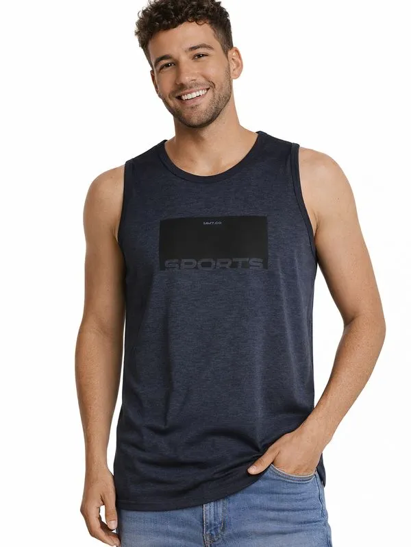 Camiseta Regata Running Masculina AZUL GG
