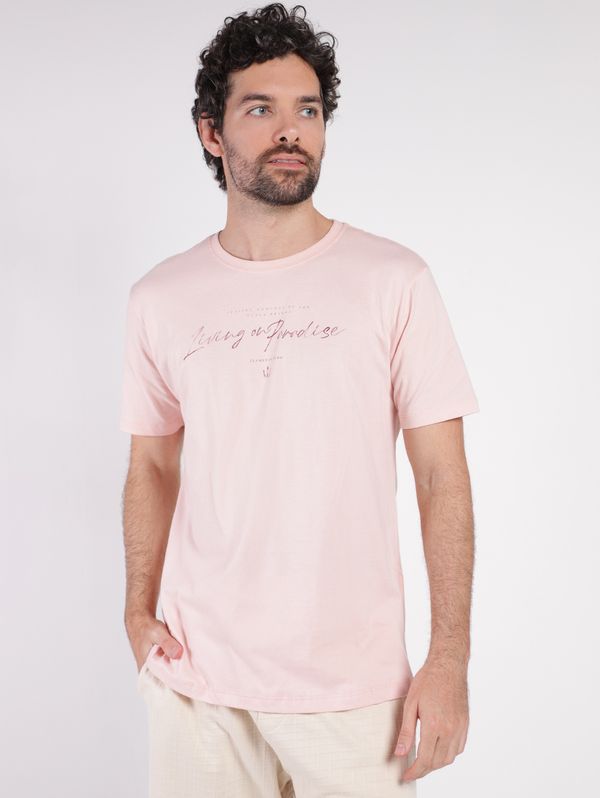 Camiseta Manga Curta Masculina ROSA GG