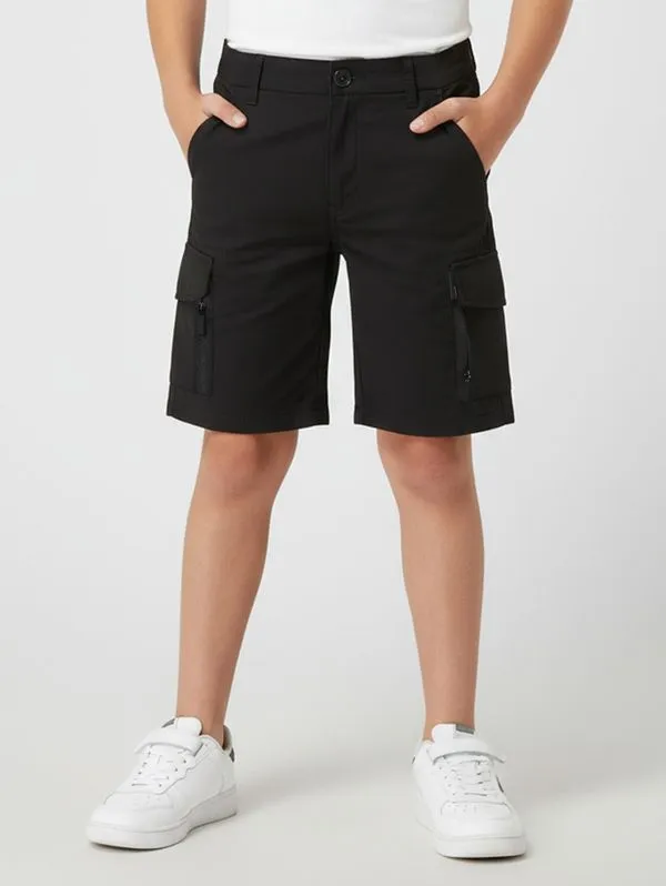 Bermuda Cargo Gangster Juvenil Para Menino- PRETO 16