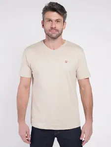 Camiseta Básica Masculina BEGE M