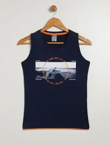 Camiseta Regata Juvenil Para Menino - MARINHO 12