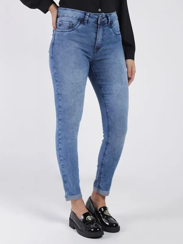 Calça Jeans Cigarrete Feminina AZUL 46