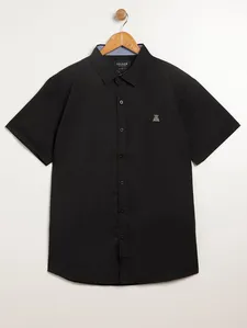 Camisa Comfort Manga Curta Plus Size Masculina PRETO G1