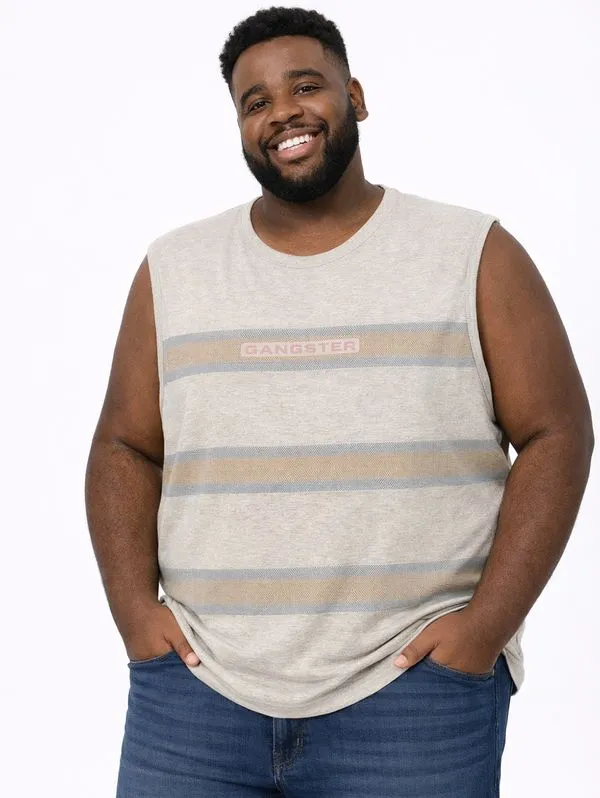 Camiseta Regata Gangster Plus Size Masculina MESCLA EX2