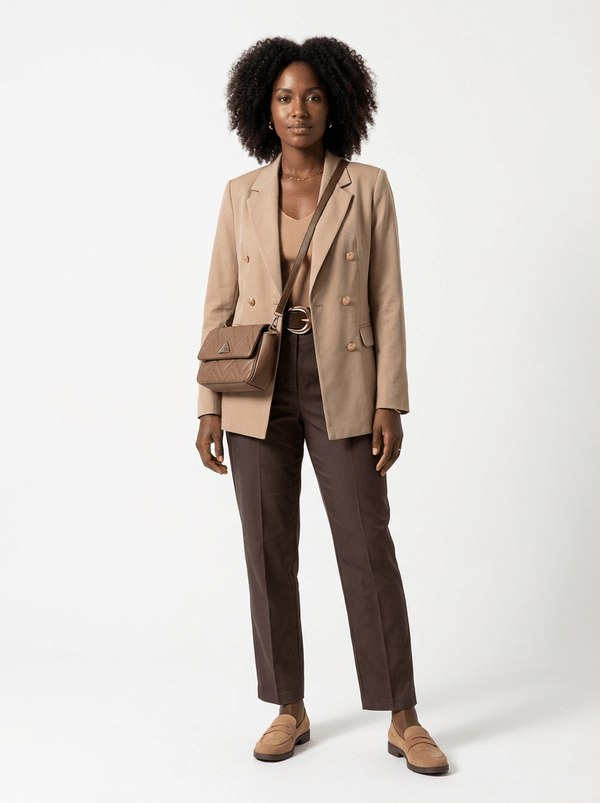 Blazer Transpasse Duplo Feminino BEGE P