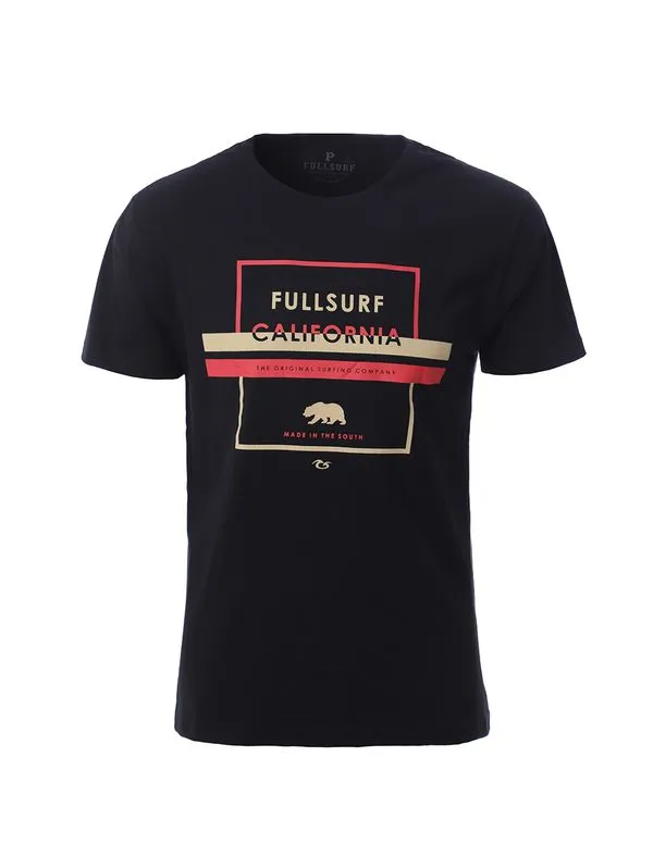 Camiseta Manga Curta Full Surf Masculina PRETO G