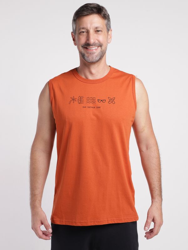 Camiseta Regata Masculina LARANJA M