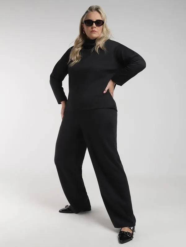 Conjunto Tricot Autentique Plus Size Feminino PRETO G4