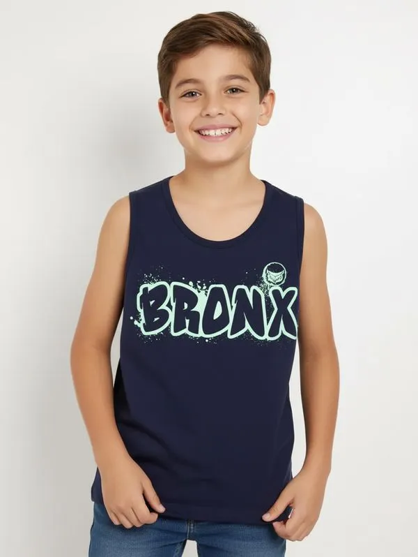 Camiseta Esportiva Juvenil Para Menino - MARINHO 14