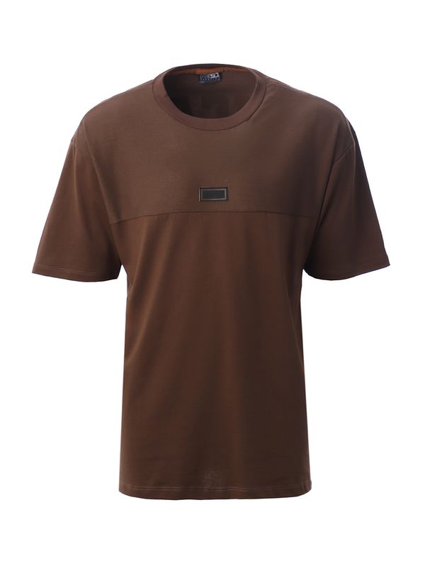 Camiseta Manga Curta Masculina MARROM G