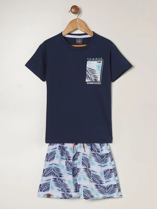 Conjunto Curto Tactel Infantil Para Menino- MARINHO 8