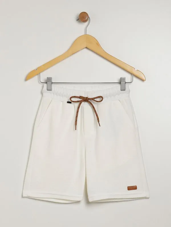 Bermuda Moletinho Juvenil Para Menino - OFF WHITE 12