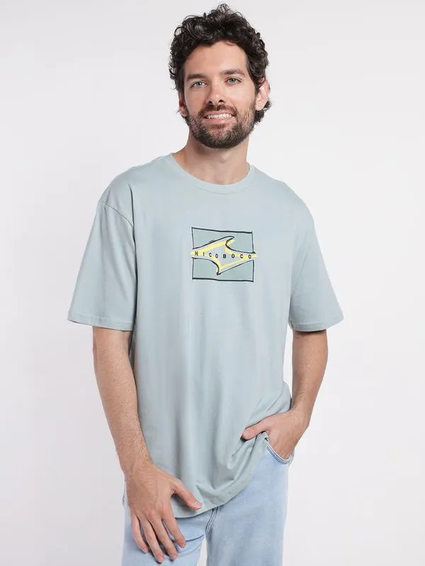 Camiseta Manga Curta Masculina VERDE CLARO G