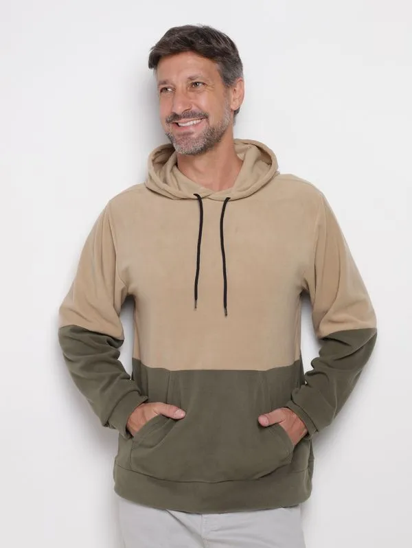 Blusão Fleece Masculino CAQUI GG