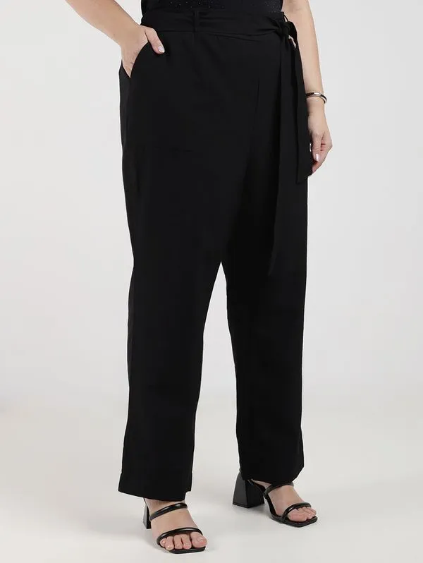 Calça Alfaiataria Reta Plus Size Feminina PRETO G2