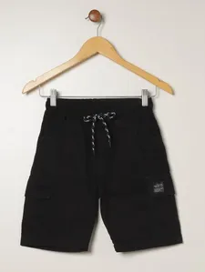 Bermuda Sarja Cargo Juvenil Para Menino - PRETO 12
