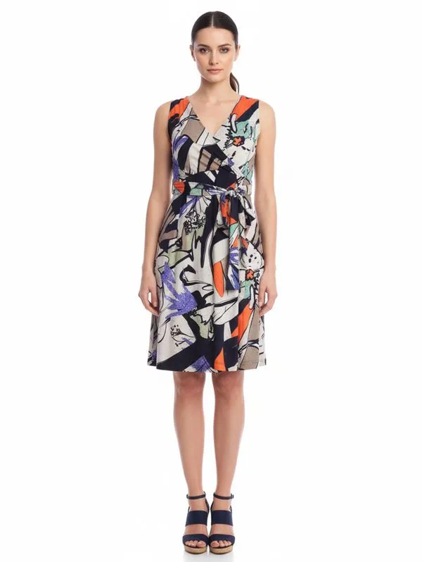 Vestido Estampado Feminino MARINHO G
