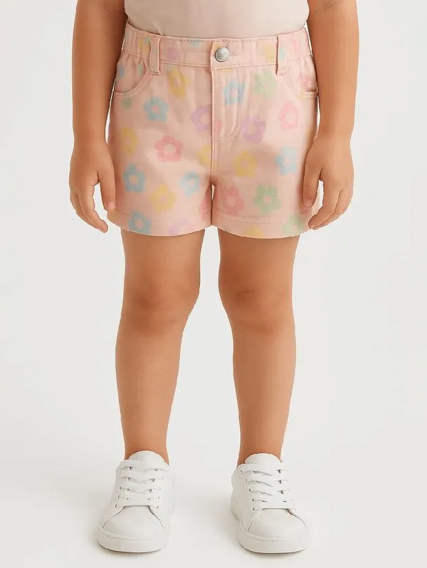 Short Sarja Infantil Para Menina - SALMAO 2