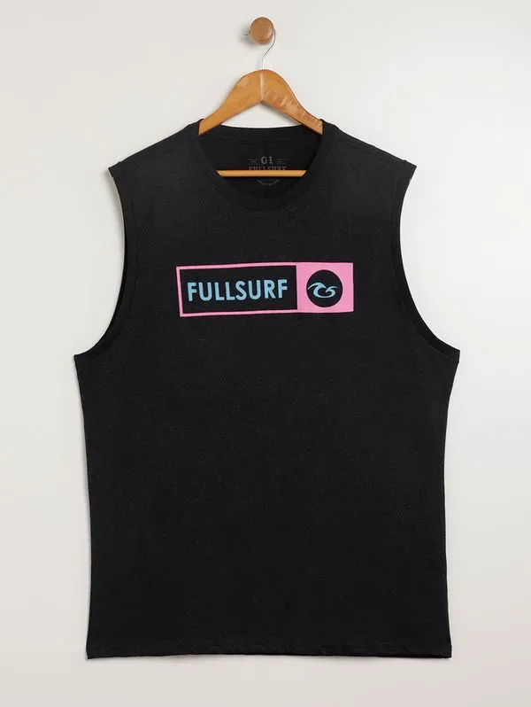 Camiseta Regata Full Surf Plus Size Masculina PRETO G3