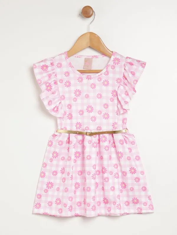 Vestido Infantil Para Menina - ROSA CLARO 3