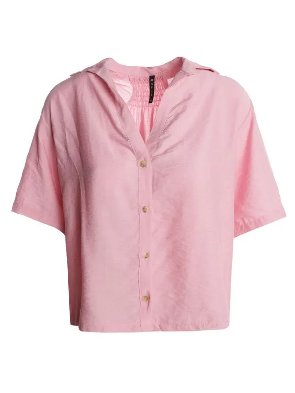 Camisa Manga Curta Feminina ROSA CLARO GG