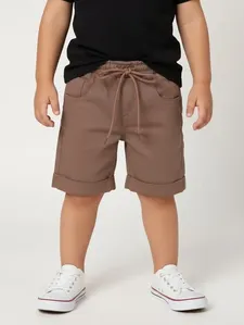 Bermuda Sarja Infantil Para Menino - MARROM 2