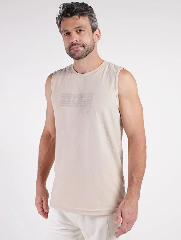 Camiseta Regata Gangster Masculina BEGE P