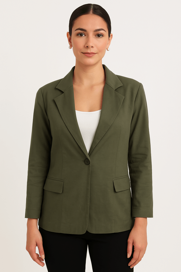 Blazer Alongado Alfaiataria Feminino VERDE GG