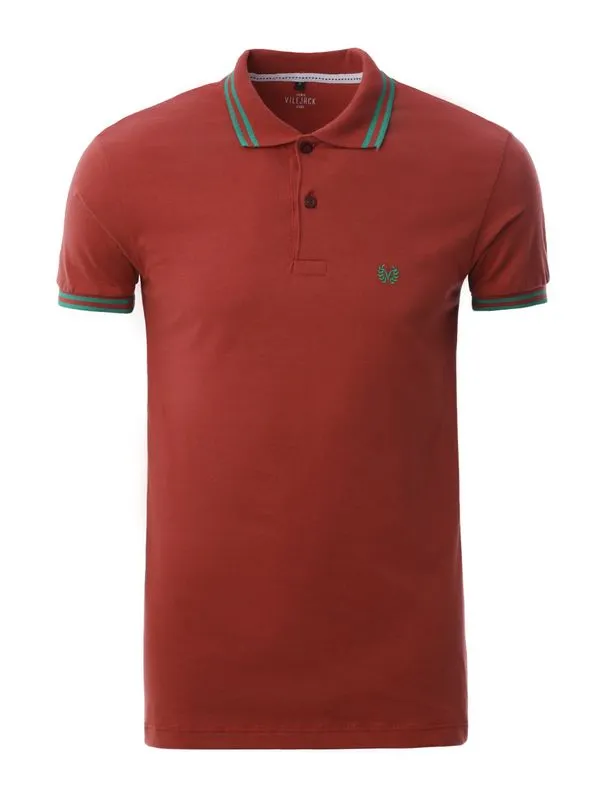 Polo Manga Curta Vilejack Masculina CARAMELO P