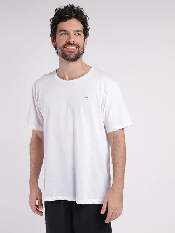 Camiseta Manga Curta Básica Masculina BRANCO G