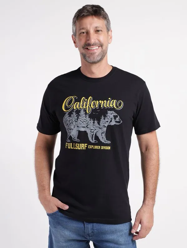 Camiseta Manga Curta Full Surf Masculina PRETO G
