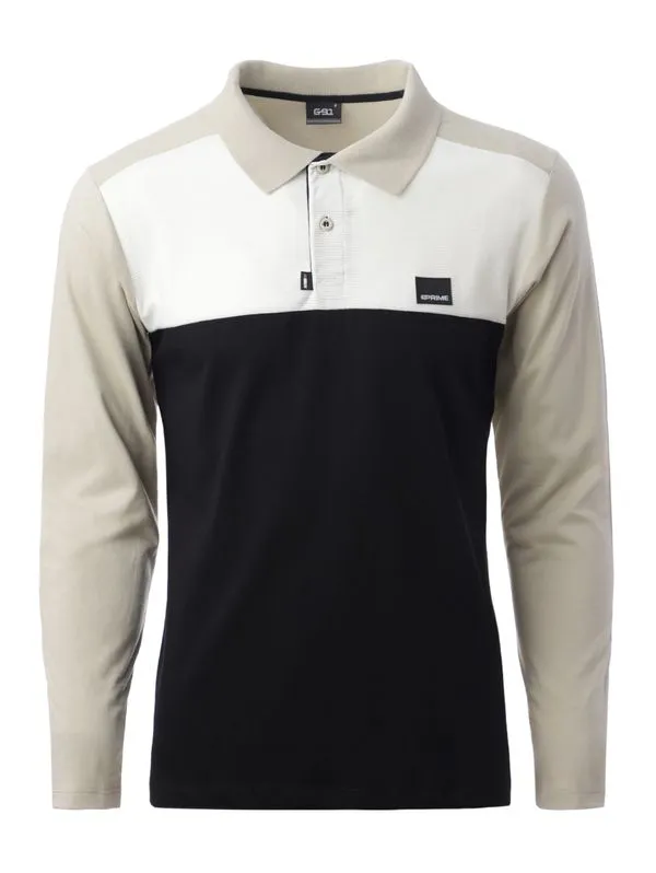Polo Manga Curta Masculina BEGE G