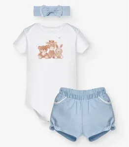 Conjunto Body com Faixa e Shorts Trick Nick Branco P