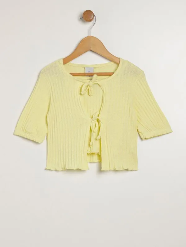 Blusa Sobreposição Infantil Para Menina - AMARELO 4