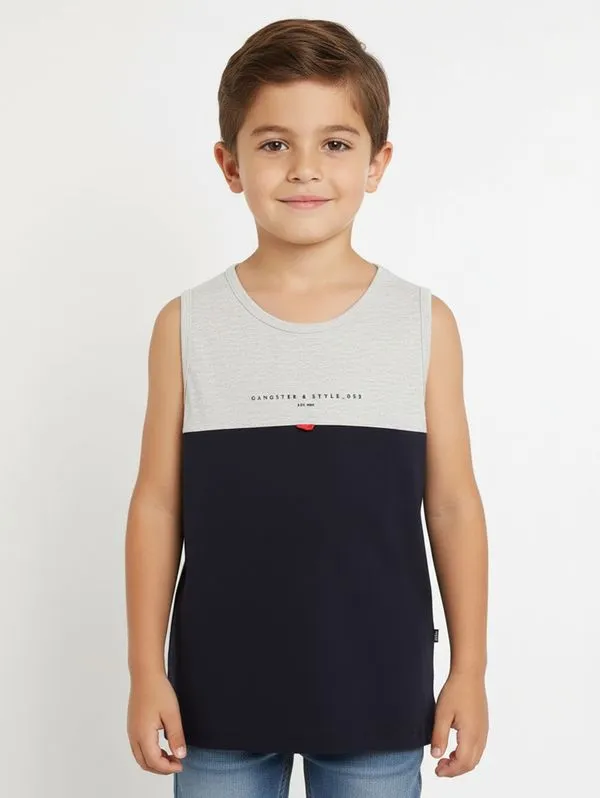 Camiseta Regata Gangster Infantil Para Menino - MESCLA 4
