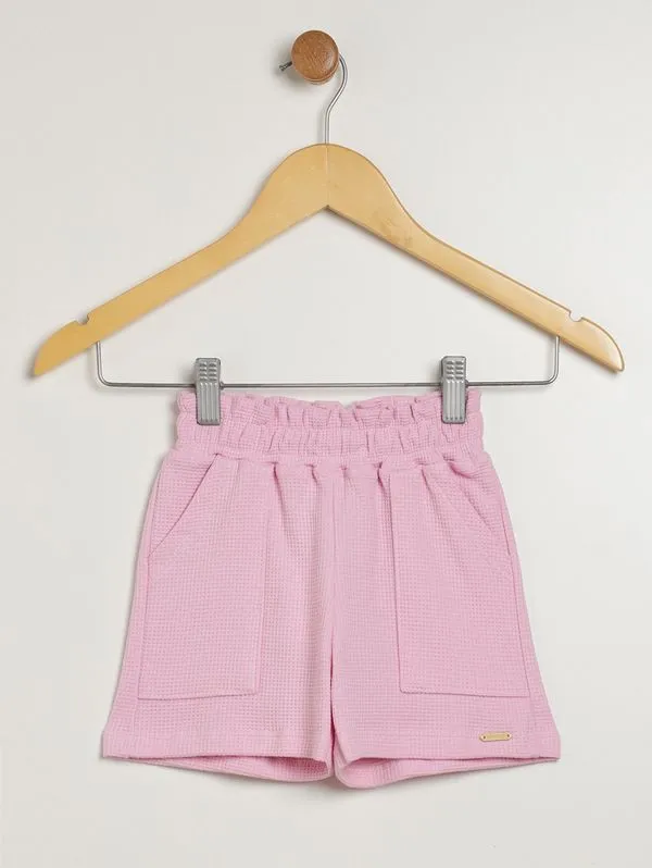 Short Clochard Moletinho Infantil Para Menina - ROSA 3