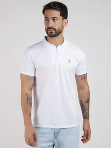 Polo Malha Manga Curta No Stress Masculina BRANCO M
