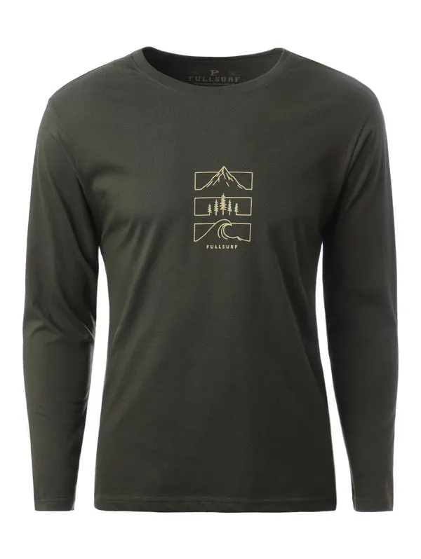 Camiseta Manga Longa Masculina VERDE G