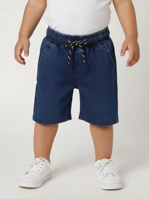 Bermuda Jeans Leve Infantil Para Menino AZUL 3