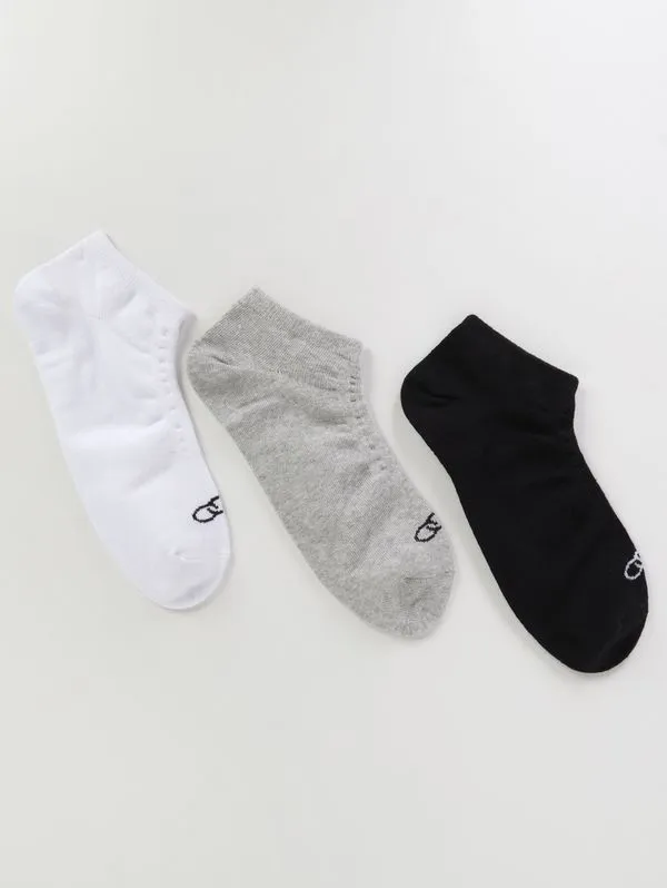 Kit com 03 Meias Olympikus Masculina PRETO/BRANCO/MESCLA