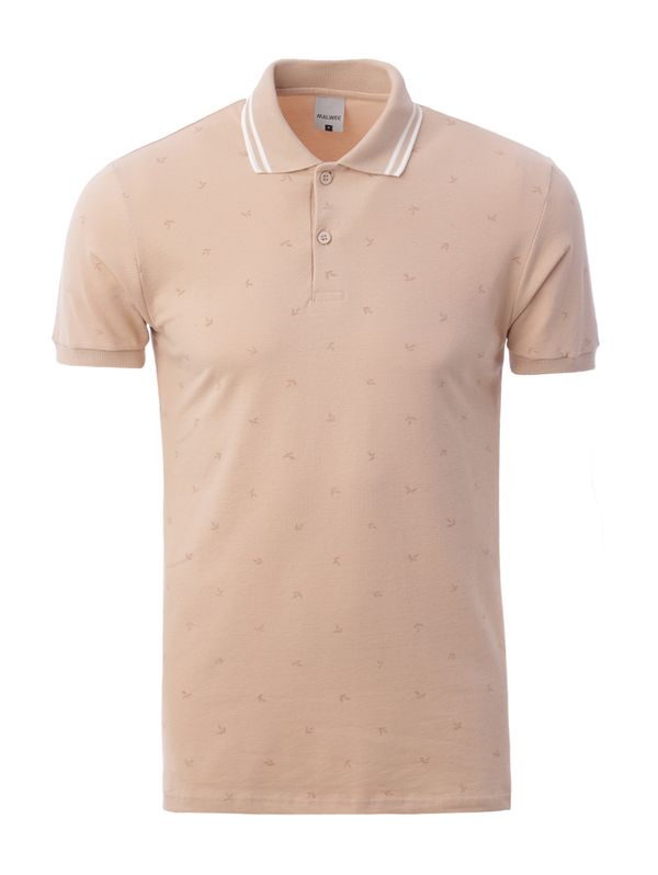Polo Manga Curta Masculina BEGE G